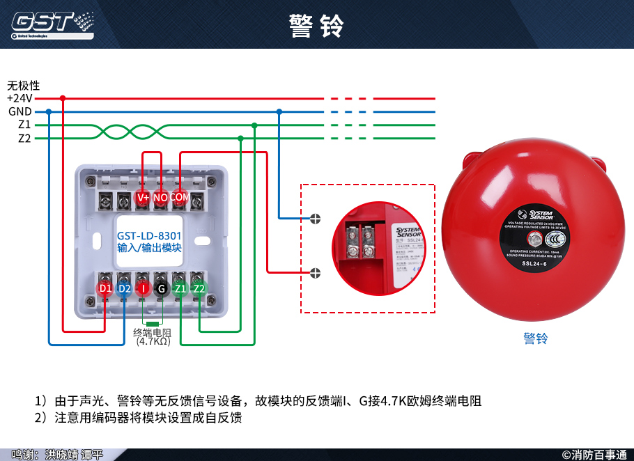 GST-LD-8301輸入/輸出模塊接警鈴